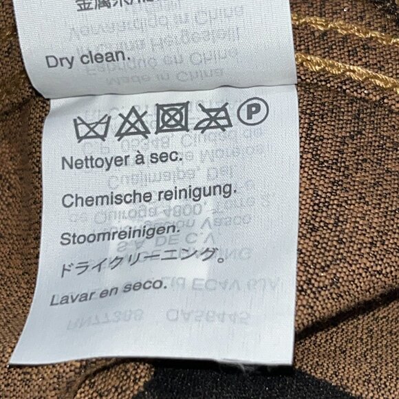 MADEWELL LANGFORD EMMETT BRONZE METALLIC WIDE LEG HIGH WAIST TROUSER PANT - 27 - Picture 10 of 12